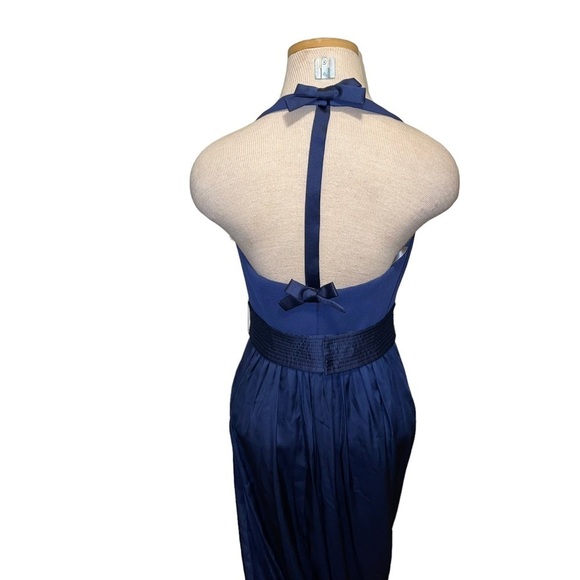 NWT White by Vera Wang Halter Gown With Slit Women Dress Size 0 - Picture 6 of 12